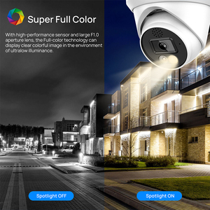 Colorvu ánh sáng kép âm thanh IP PoE máy ảnh IP66 WDR 4MP/5MP/6MP/8MP đầy đủ màu sắc <span class=keywords><strong>IR</strong></span> tháp pháo CCTV <span class=keywords><strong>Camera</strong></span> An Ninh <span class=keywords><strong>Dome</strong></span> mạng Máy ảnh - Product Image 5