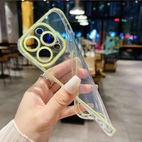 Nouvelle mode tendance, coque de téléphone portable fluorescente luminescente, coque de téléphone transparente en TPU pour iPhone 15 14 13 Pro Max
