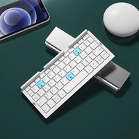 Keyboard Lipat Mini HB199 Keyboard Nirkabel Keypad Lipat untuk Laptop Windows Android Ios Tablet ipad Ponsel