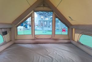 Tente <span class=keywords><strong>de</strong></span> camping gonflable quatre saisons à grand espace Forerunner Tente <span class=keywords><strong>de</strong></span> voyage extérieure coupe-vent en coton imperméable - Product Image 5