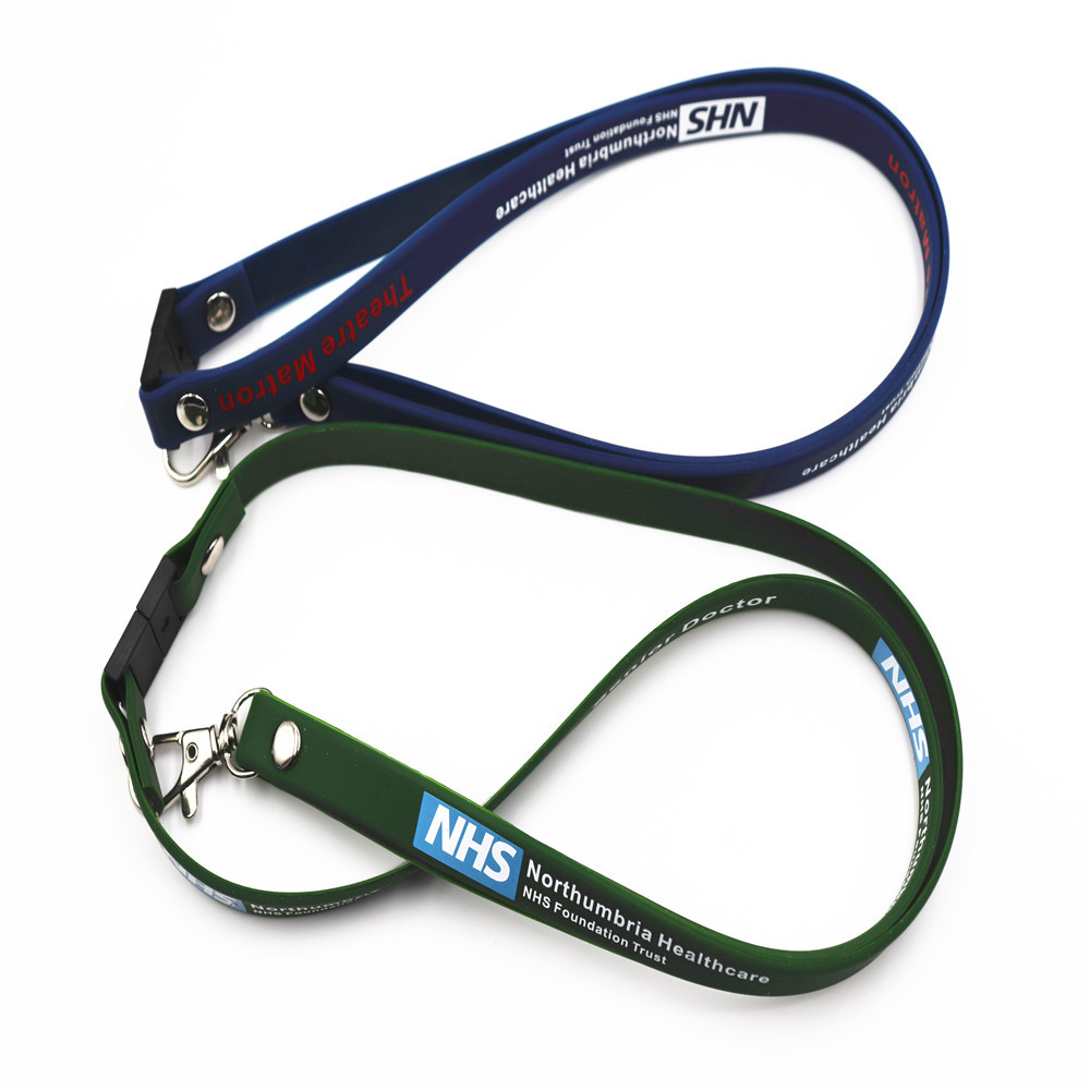 New Designs Wholesale Silicone Beads Monogrammed Wooden Disc Tassel Lanyard Keychain Pendant Necklace Lanyards Image 5