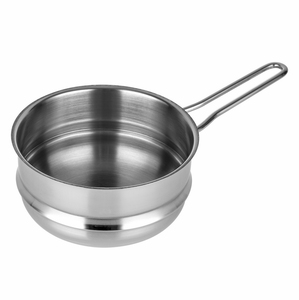 Olla de acero inoxidable para baño maría, olla para derretir chocolate, <span class=keywords><strong>cacerola</strong></span> para leche <span class=keywords><strong>con</strong></span> mango único, cesta <span class=keywords><strong>vaporera</strong></span> y tapa de vidrio - Product Image 2