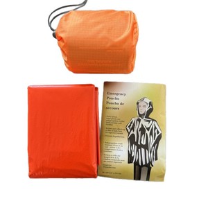 Imperméable d'urgence orange taille standard pour extérieur – Équipement de survie et de camping - Product Image 4
