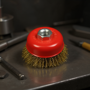 Cepillo de alambre corrugado M14 de acero 6500 Giri Min para pulido de metales - Product Image 3