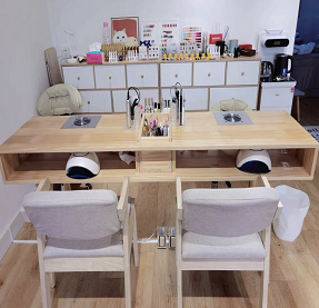 <span class=keywords><strong>Table</strong></span> de manucure en bois massif verni, <span class=keywords><strong>table</strong></span> de manucure, <span class=keywords><strong>table</strong></span> de conception d'ongles / <span class=keywords><strong>table</strong></span> de manucure avec aspirateur - Product Image 2