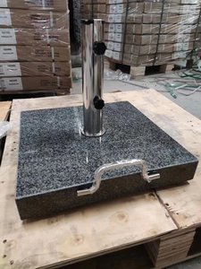 Round Square Granite <strong>Parasol</strong> Outdoor Umbrella <strong>Base</strong> <strong>Weight</strong> 30kgs 35kgs 40kgs 55kgs with Stainless Steel Tube, Handle and Wheels - Product Image 5