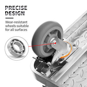 Le chariot à plat en acier de petite taille avec le globe rouge de 4 pouces roule la charge 300kg résistante - Product Image 5