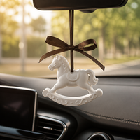 Pendentif d'aromathérapie de luxe en plâtre naturel pour voiture, écologique, sans alcool, désodorisant suspendu longue durée pour rétroviseur