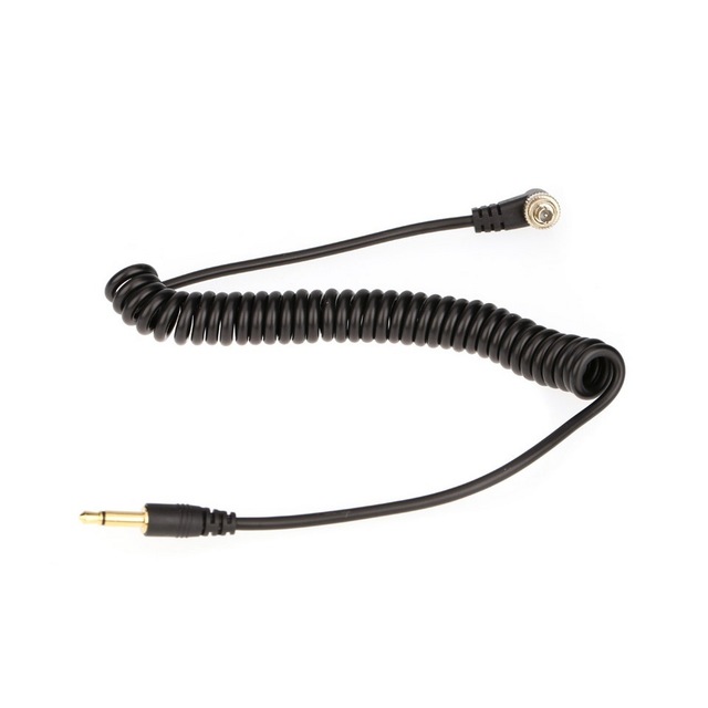 Custom 3.5mm Flash Sync Cable Cord for Canon Nikon PIXE with Screw Lock to Male Flash PC
