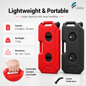 <span class=keywords><strong>Bidon</strong></span> de gaz durable de 10 L avec conception intelligente, étanche, certifié CE/EPA/CARB, idéal pour la voiture, la <span class=keywords><strong>moto</strong></span>, le camping, les situations d'urgence - Product Image 4