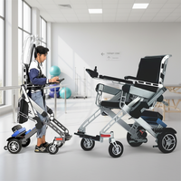 Déambulateur Électrique Réglable Léger Certifié CE pour la Rééducation des Personnes Handicapées, Adultes et Personnes Âgées