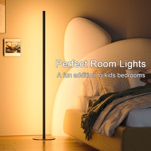 Luz Ambiental Inteligente <span class=keywords><strong>LED</strong></span> RGB de Aluminio para Piso, con Control por Aplicación/Remoto y Sensor de Sonido, Diseño Minimalista Americano para Sala de Estar - Product Image 2