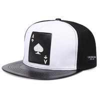 Casquette de golf à 5 panneaux pour hommes personnalisée Maillot de cowboy richardson noir design Performance en nylon avec écusson en cuir pour l'extérieur