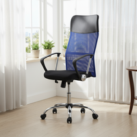 Chaise de bureau ergonomique pivotante à 360° respirante avec base métallique pour le lieu de travail – Vente en gros usine