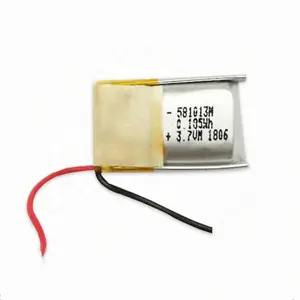 סוללה נטענת 581013 50mah ליתיום פולימר נטענת סוללה lipo סוללה 3.7v