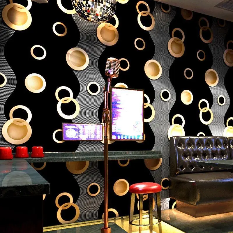 luxury wallpaper cabaret bar box wall covering flash 3d stereo reflective pvc wallpaper KTV wallpaper for wall
