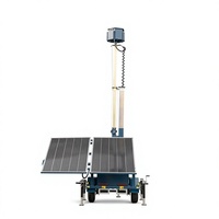 Chariot solaire portable pour la surveillance mobile