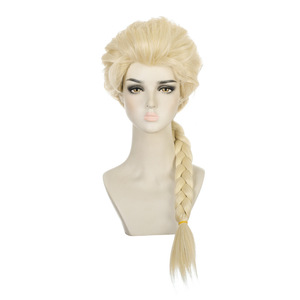 <span class=keywords><strong>Perruque</strong></span> synthétique droite de cosplay <span class=keywords><strong>Elsa</strong></span> La <span class=keywords><strong>Reine</strong></span> <span class=keywords><strong>des</strong></span> <span class=keywords><strong>Neiges</strong></span> de haute qualité, longueur moyenne 50 cm, couleur beige, densité 100 %, pour fête d'Halloween et anime - Product Image 3