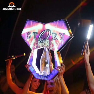 Hot Sale 750ml 1L Rechargeable Bar Presenter with Custom LED Light Base VIP <strong>Service</strong> for <strong>Whisky</strong> for Champagne Advertising Nightcl - Product Image 2