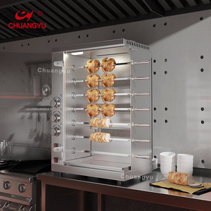 Chuangyu électrique en acier inoxydable Restaurant gaz rôti poulet Machine automatique rôtissoire maison hôtels restauration rapide utilisé - Product Image 6