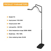 Lampe professionnelle ODM 30 pouces en forme de demi-lune pour extensions de cils avec base robuste pour studio d'extensions de cils et PMU