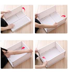 Cajonera Plegable para Almacenamiento de Ropa, Armario, Organizador de Cajones con Separadores, Estante de Plástico - Product Image 5