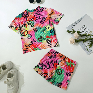 1-7Y Summer <b>Toddler</b> Kids Baby Girl Casual Summer Boutique Clothing Sets Printing Little Girl 2pcs Outfits Clothes - Product Image 5
