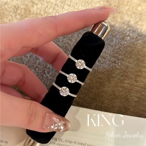 Bague en Moissanite King Silver Jewelry, Argent Sterling S925, Sertissage Pavé, Bague de Mariage, Bijoux de Mode pour Femme - Product Image 2
