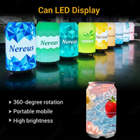 Pantalla LED con Forma Personalizada y Móvil, Diseño con Paneles LED Flexibles Creativos, Pantalla LED Especial para Latas