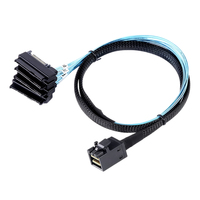 Cable Digital Interno SFF-8643 Mini SAS HD a Cuatro SFF-8482 SATA de 29 Pines para Disco Duro SSD HDD, para Controlador de Placa Base