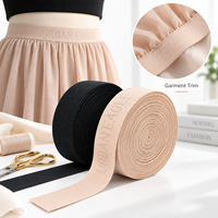 Bande élastique en nylon jacquard avec logo personnalisé, sangle élastique pour sous-vêtements, boxers, vêtements