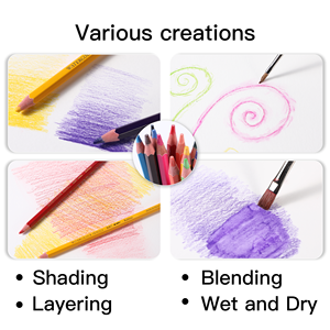 Juego <span class=keywords><strong>de</strong></span> Lápices <span class=keywords><strong>de</strong></span> <span class=keywords><strong>Colores</strong></span> Solubles en Agua al por Mayor, 12 <span class=keywords><strong>Colores</strong></span>, para Estudiantes Principiantes en Dibujo y Pintura - Product Image 5