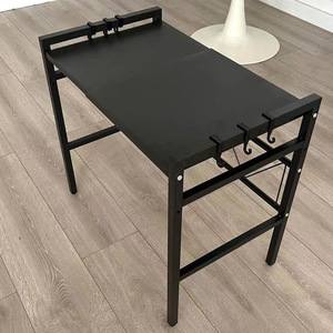 Extendable Microwave Oven Storage Rack Carbon Steel Freestanding Kitchen Countertop Organizer Double Layer <b>Shelf</b> - Product Image 1