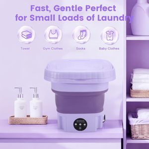 Mini Lave-linge Portable Entièrement Automatique Pliable à Chargement Frontal Électrique à Commande Manuelle Capacité 4,6-5,5 kg Classe Énergétique - Product Image 2