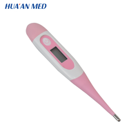 HUAAN Electric Digital Thermometer with Fever Alarm & Backlit Display Oral/Axillary/Rectal Use Baby Adult Medical Clinical Grade
