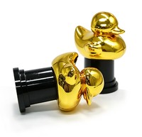 Trophée en plastique en forme de canard jaune, jeu de fête amusant, dessin animé mignon, récompense de compétition, cadeaux créatifs