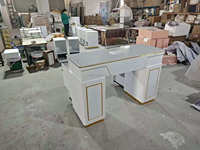 Table de manucure en acier inoxydable blanc, manucure, garantie trois ans, Style français classique, 2019