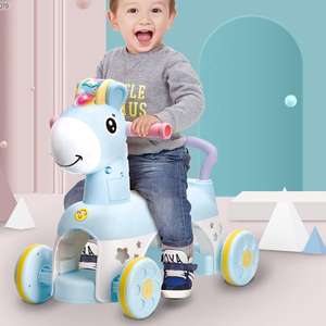 Marchette à cheval en plastique <span class=keywords><strong>pour</strong></span> bébé trotteur à musique à bascule coulissant en voiture <span class=keywords><strong>de</strong></span> dessin animé <span class=keywords><strong>pour</strong></span> bébé - Product Image 2