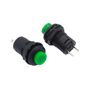 Interrupteur à bouton-poussoir électronique en cuivre vert DS425B de 12 mm, 3A 125VAC 1.5A 250VAC, réinitialisation sans verrouillage, borne PCB pour appareils - Product Image 1