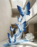 G-192 Décoration Papillon Géant 3D en Papier pour Scène de Mariage, Vitrine de Centre Commercial, Galerie d'Art et Point Photo sur les Réseaux Sociaux