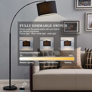 Meilleures ventes, lampadaire à Arc moderne avec ampoule Led, lampes <span class=keywords><strong>sur</strong></span> <span class=keywords><strong>pied</strong></span> en métal avec <span class=keywords><strong>abat</strong></span>-<span class=keywords><strong>jour</strong></span> suspendu pour salon - Product Image 5