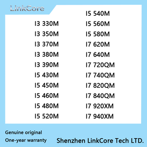 CPU Original I3 330M 350M 370M 380M 390M I5 430M 450M 460M 480M 520M 540M 560M 580M I7 620M CPU Original I3 330M I3 350M I3 370M - Product Image 1