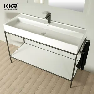 Solid Surface Bathroom Vanity Water Basin One Bowel Wall Sink Modern Basin Basins Wash Bathroom