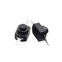 Micro interrupteur à bouton poussoir à verrouillage automatique Mini interrupteur marche/arrêt à 2 broches pour lampe de poche SMD et lampe prise murale AC 250V 1A