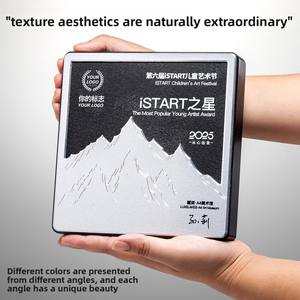 Troféu da placa da concessão do metal da parte alta com impressão UV-Eco-amigável certificado gravado para agentes autorizados da franquia do tipo - Product Image 3