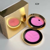 Palette de fards à joues en poudre en gros, longue tenue, multicolores, avec logo personnalisé, maquillage féminin, cosmétiques, fard à joues avec miroir, fard à joues de luxe