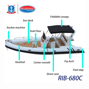 <span class=keywords><strong>Bateau</strong></span> pneumatique ORCA Luxury RIB-680 828/866 avec direction hydraulique, fabriqué en fibre de verre et PVC RIB 680 - Product Image 6