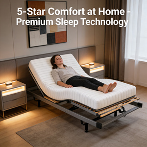 Оптовая продажа: Умная кровать с деревянными ламелями, большая, с электрической регулировкой, бесшумным немецким мотором - Product Image 1