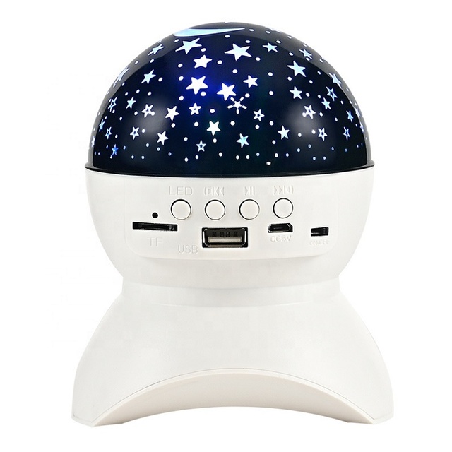 Wholesale New Product Star Light Atmosphere Portable With Music Wireless Speaker LED Moon Night Light Bluetooth Speaker
