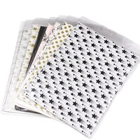 Emballage floral de 17g: points/lettres à motifs d'étoiles sur papier clair, copie fraîche et papier de soie. Vente en gros disponible.